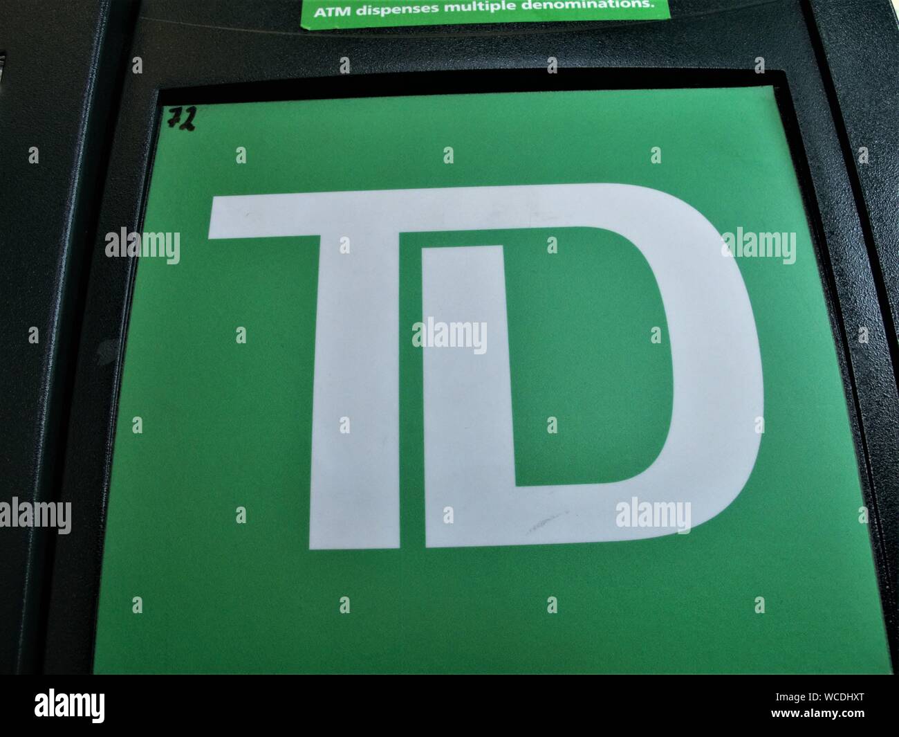 LOGO TD BANK IN MANHATTAN IN NEW YROK Stockfoto
