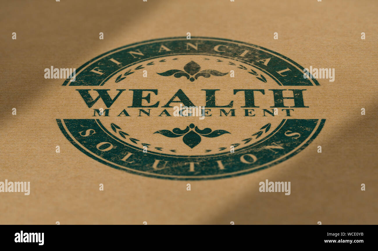 Wealth Management financial solutions. Beratung Konzept. Stockfoto