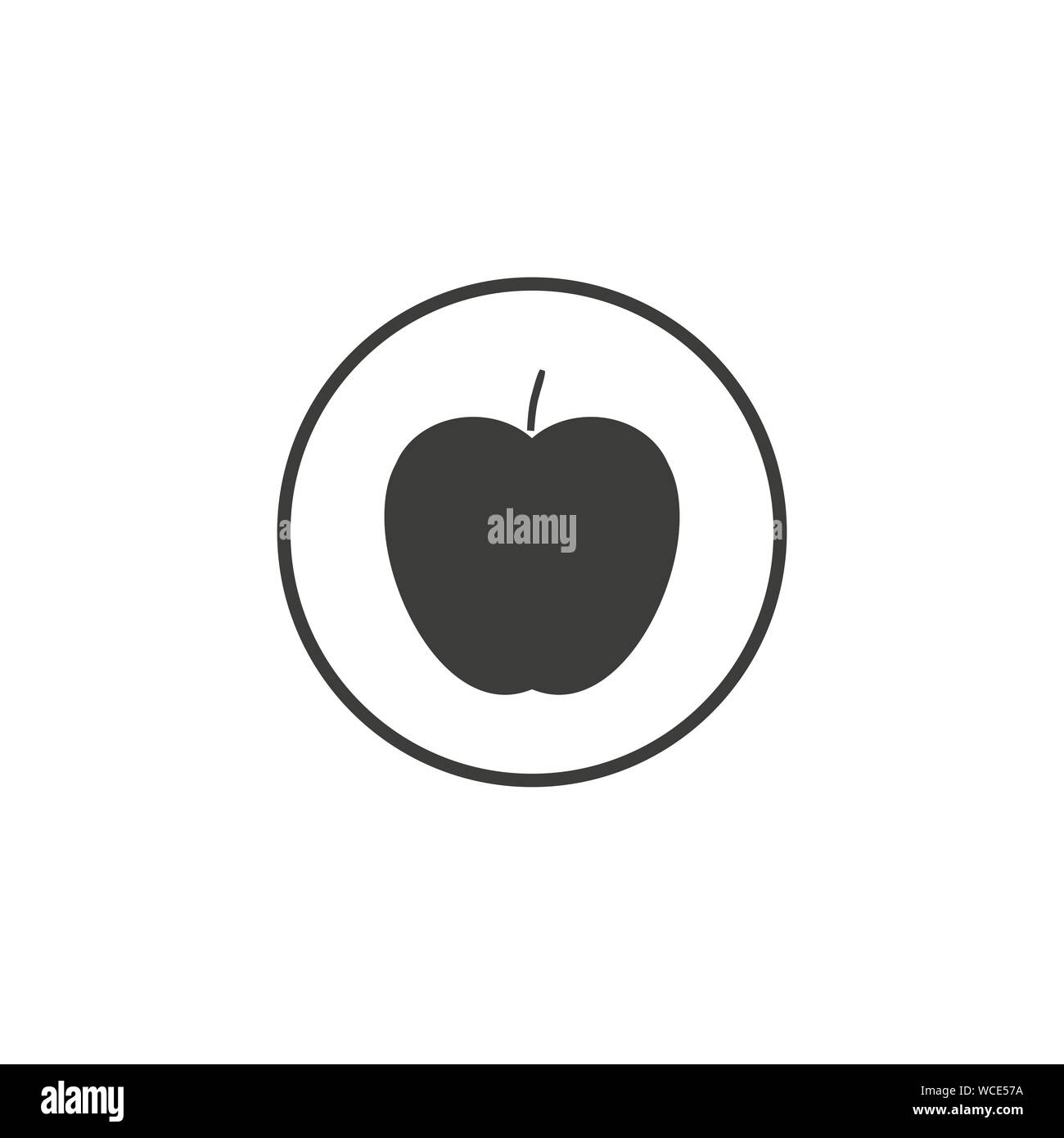 Apple, Obst Symbol. Vector Illustration, flache Bauform. Stock Vektor