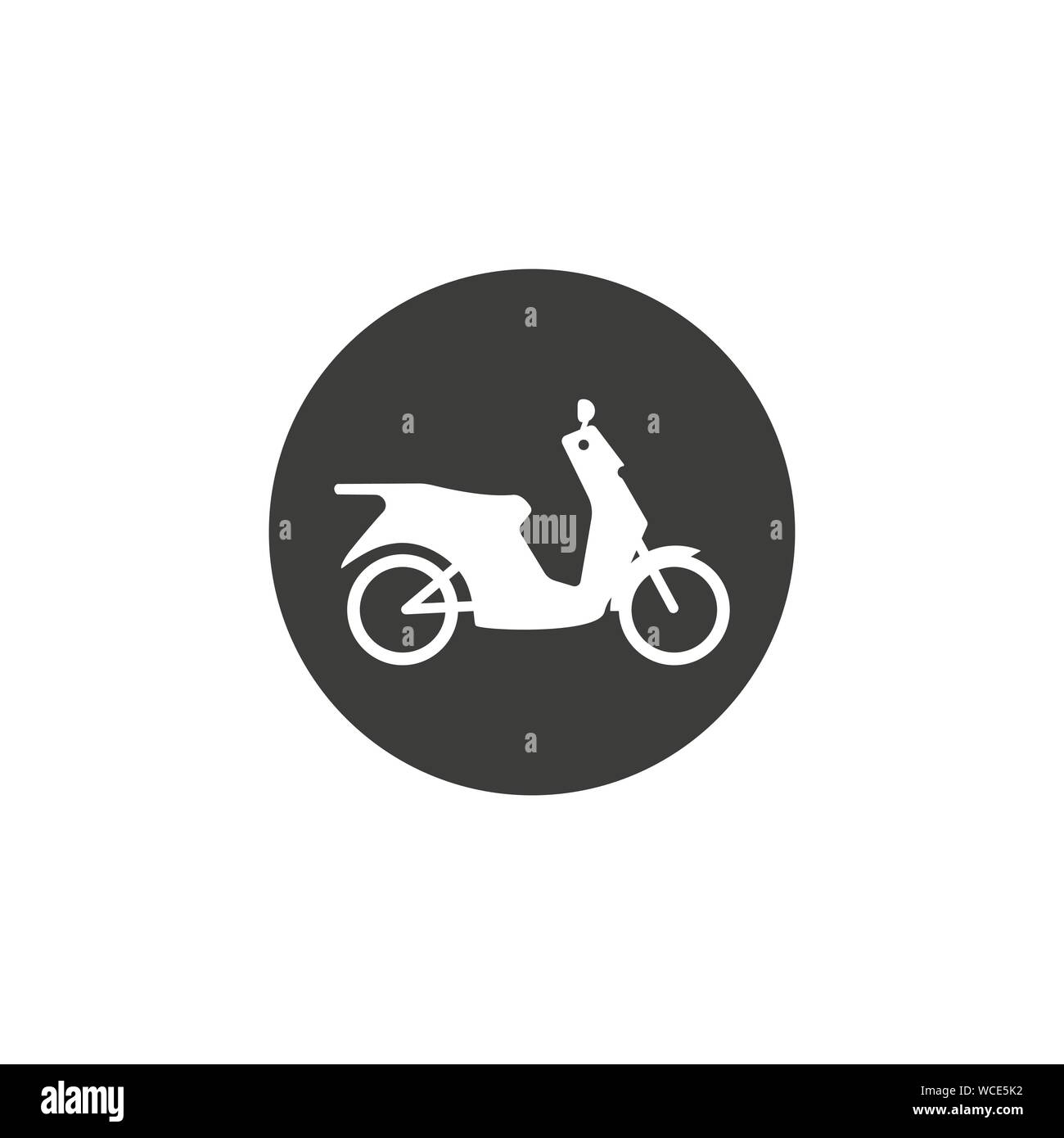 Motorrad, Motorrad-Symbol. Vector Illustration, flache Bauform. Stock Vektor