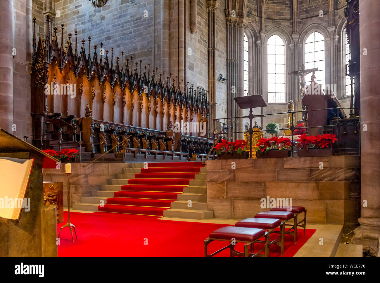 Innenraum der Bamberger Dom, eine Kirche in Bamberg, Deutschland Stockfoto