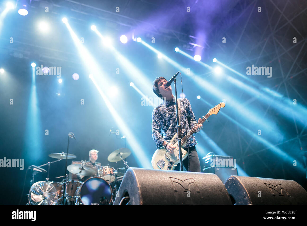 2019, August 23 Turin, Italien, Johnny Marr, einem der Smiths band, führt live Stockfoto