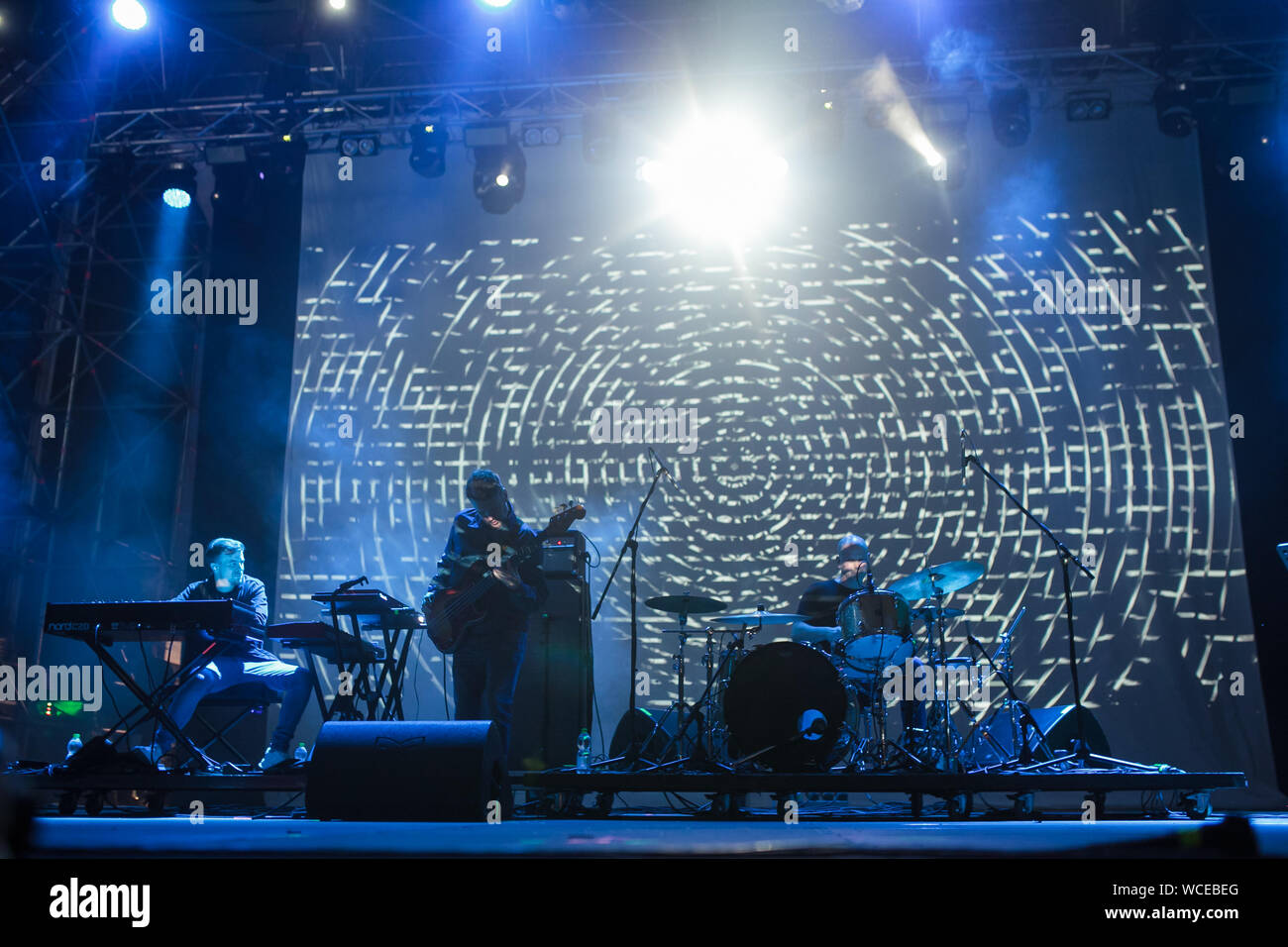 Turin, Italien, 23. August 2019 die Rockband vergeistigt live durchführen Stockfoto