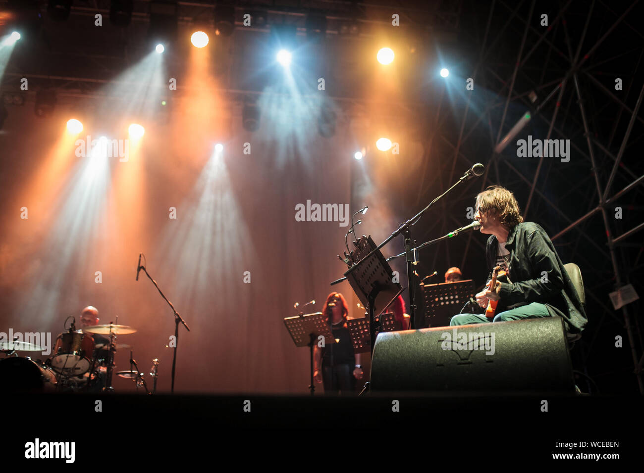 Turin, Italien, 23. August 2019 die Rockband vergeistigt live durchführen Stockfoto