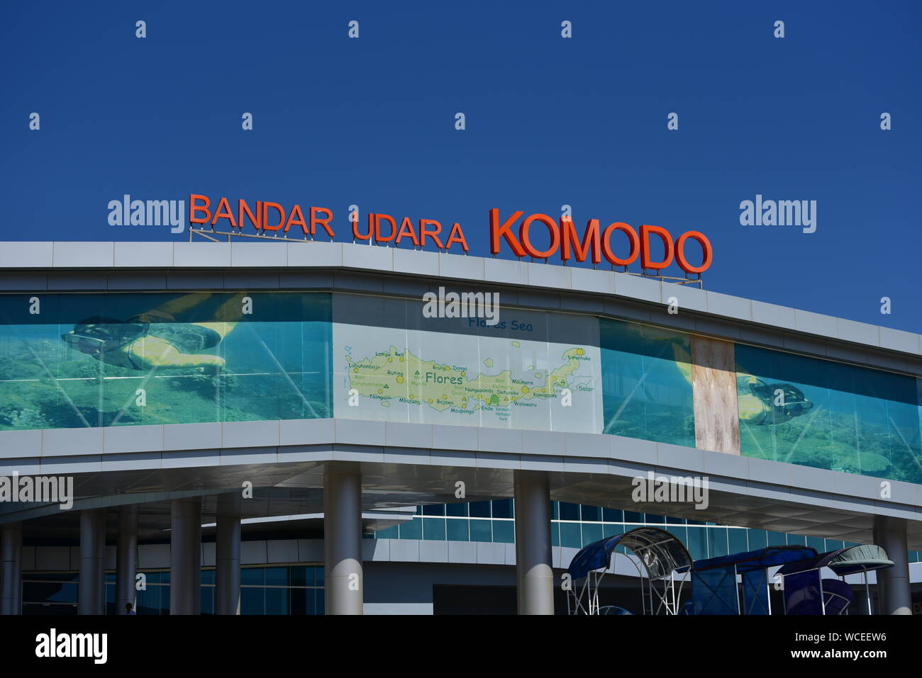 Komodo Flughafen. Insel Flores, Indonesien Stockfoto