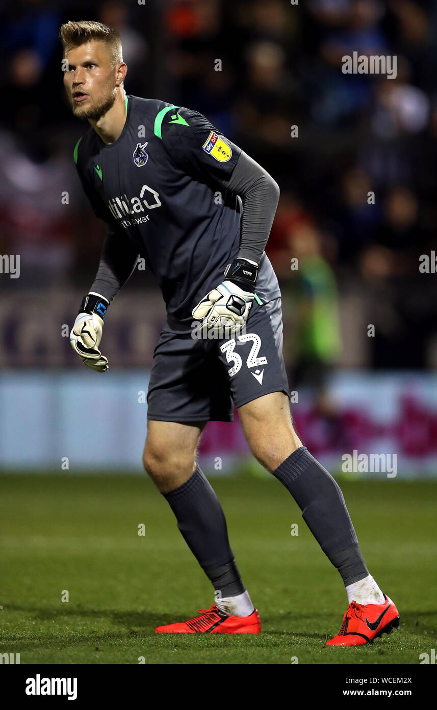 Bristol Rovers "anssi Jaakkola während der carabao Cup Achtelfinale am Memorial Stadium, Bristol. Stockfoto