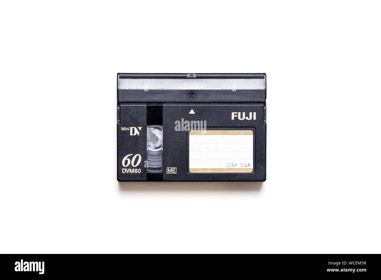 Fuji DVM 60 Mini Video Kassette auf weißem Hintergrund Stockfoto