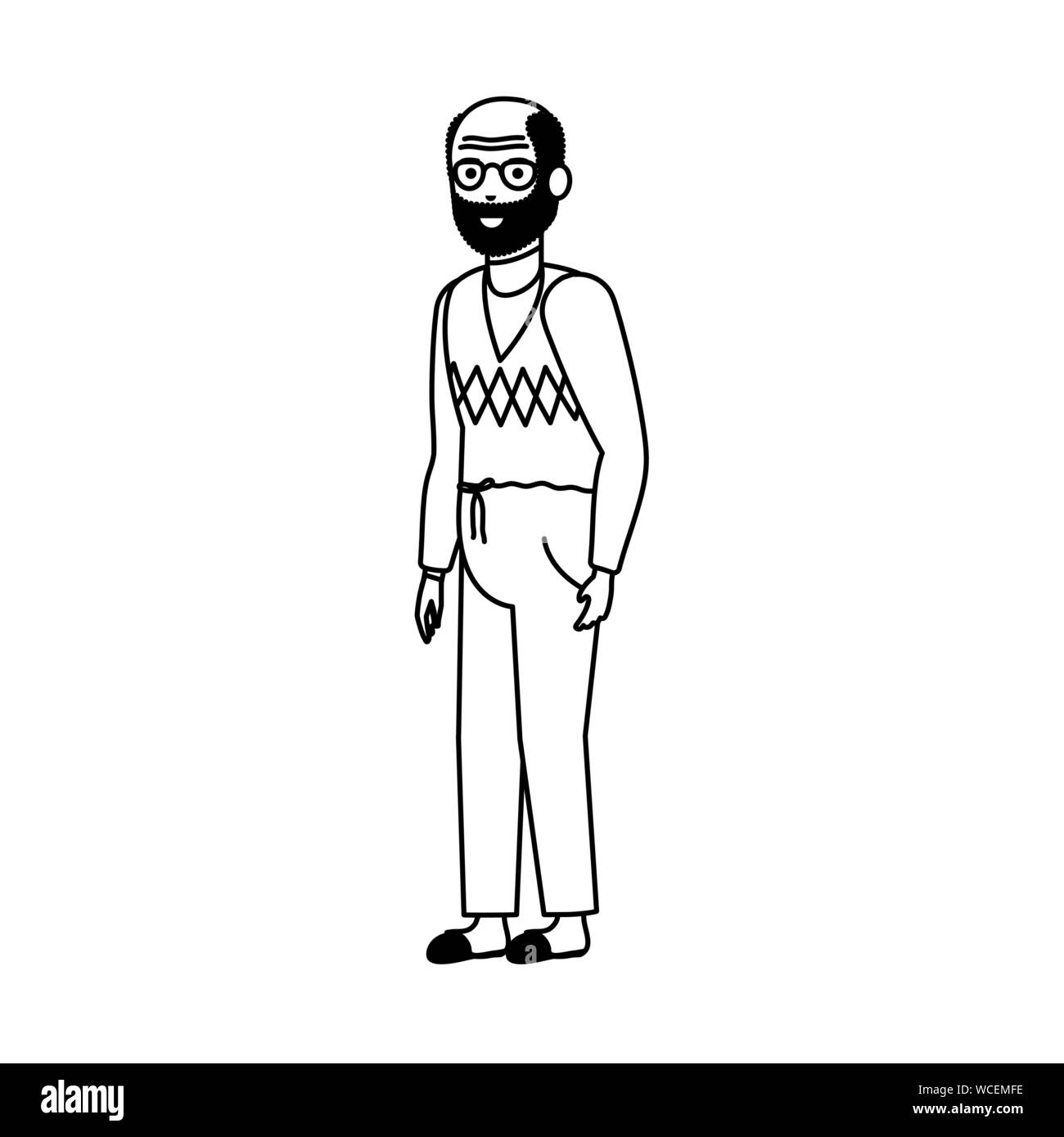 Großvater cartoon vektor design Stock Vektor