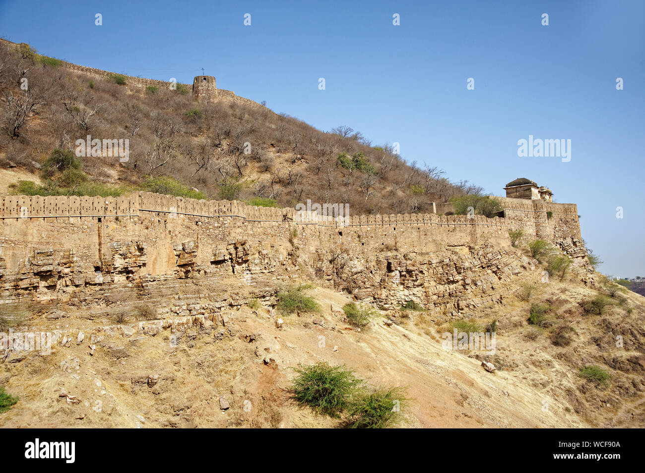 Taragarh Fort bei Bundi Rajasthan Stockfoto