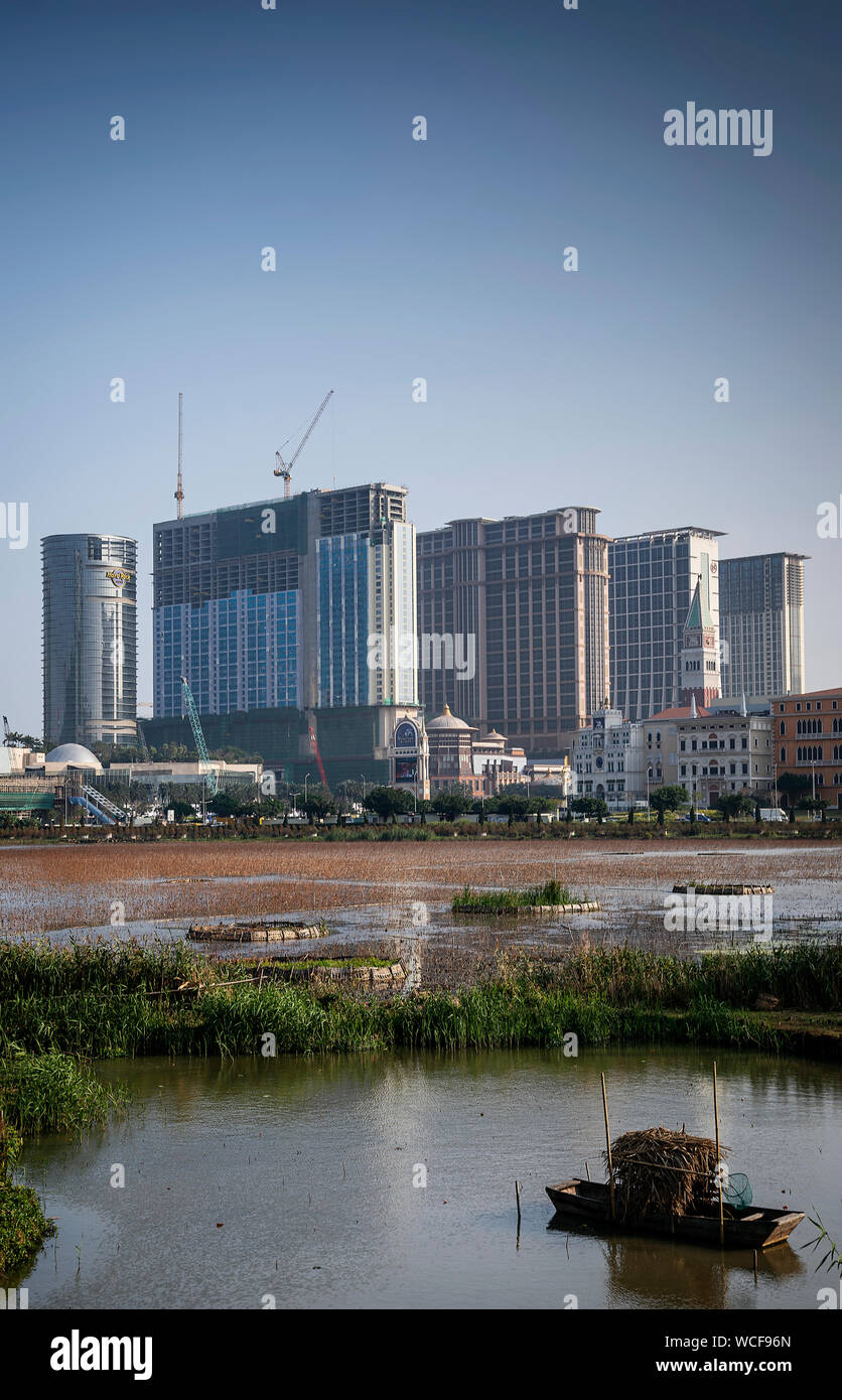 Cotai Strip casino Resorts auf die Skyline von Taipa Macau in China Stockfoto