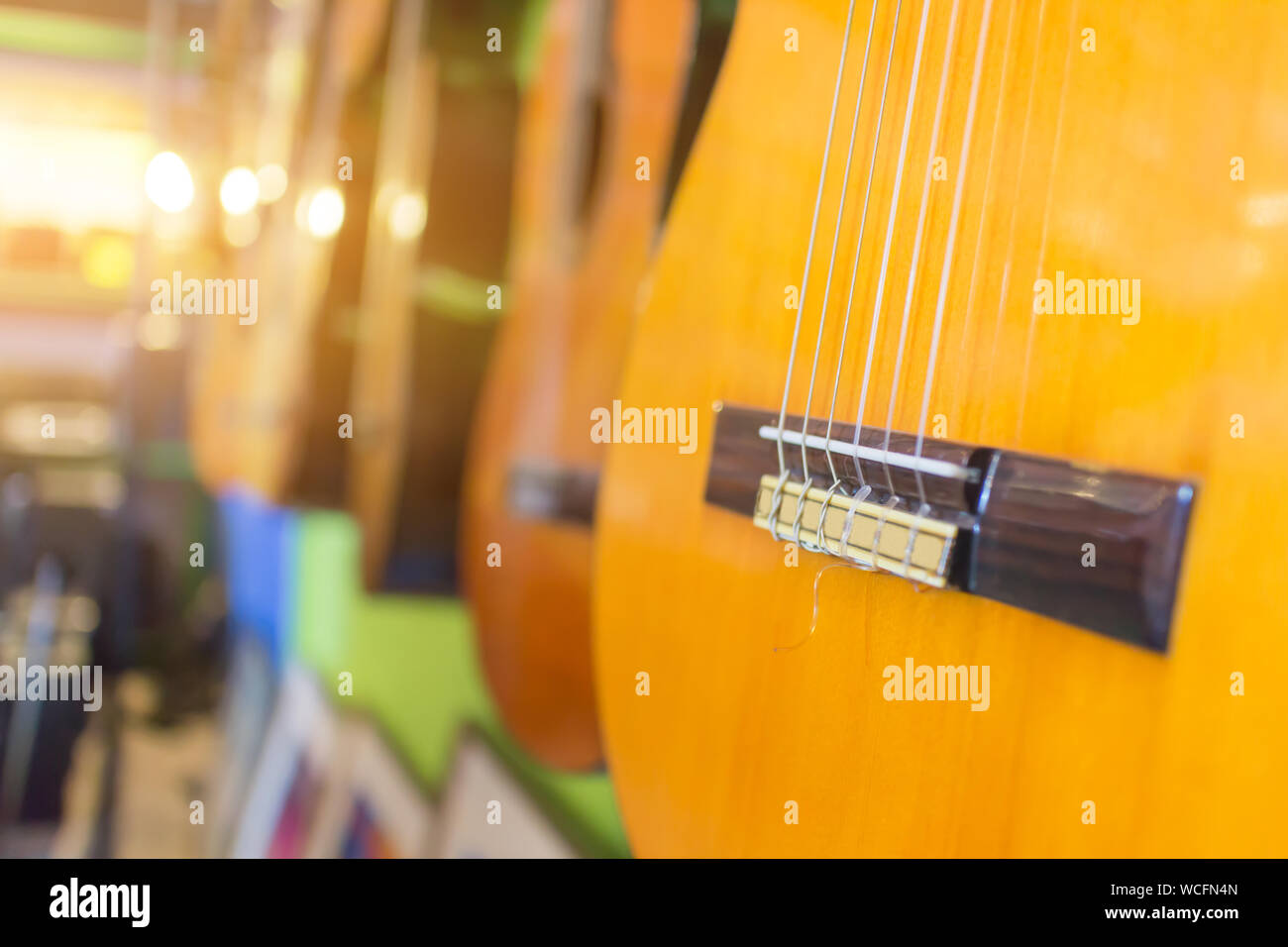 Close-up von Gitarren Stockfoto