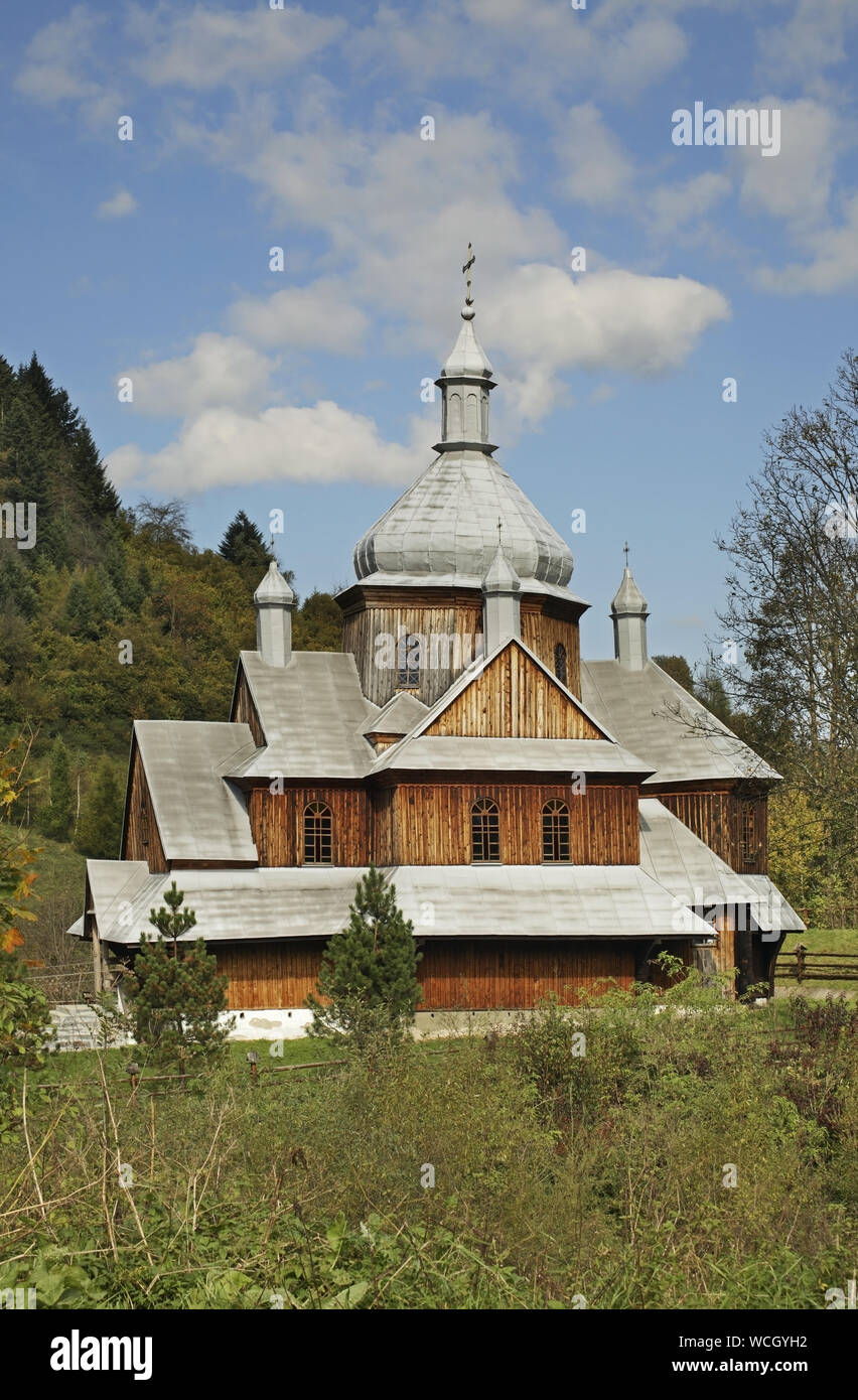 Kirche von St. Nikolaus in Hoszow. Podkarpackie Woiwodschaft. Polen Stockfoto