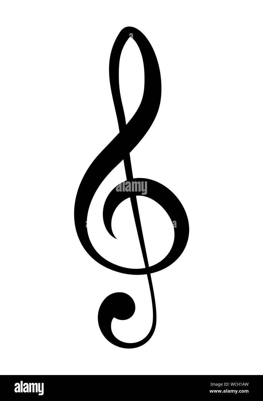 Violinschlüssel Symbol Stock Vektor