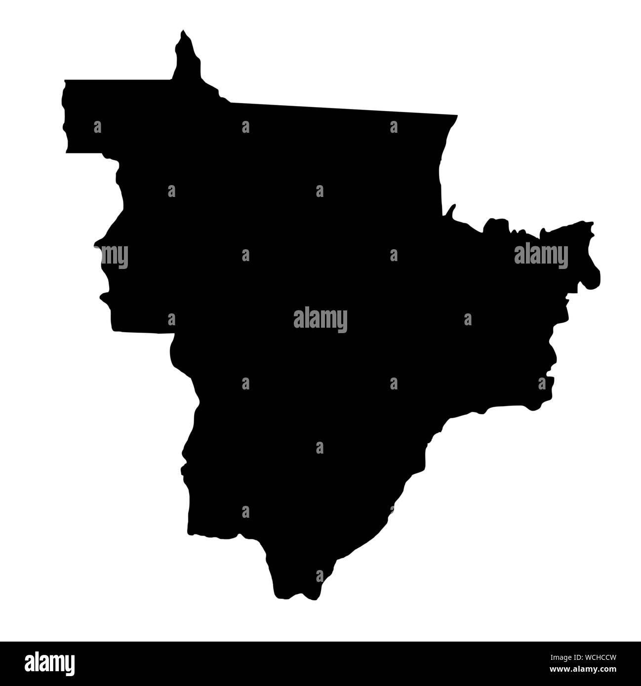 Brasilien Mittelwesten silhouette Karte Stock Vektor