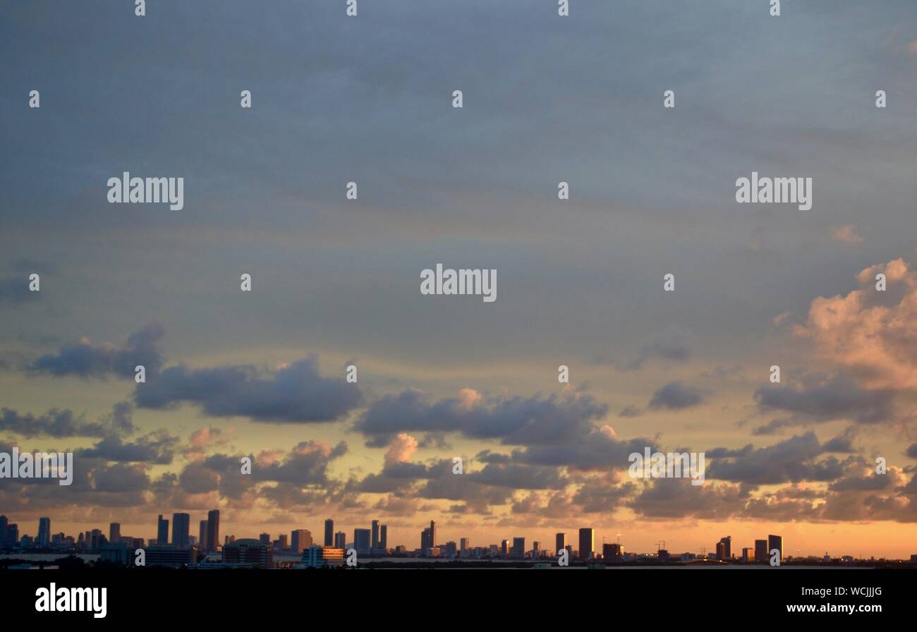 Sonnenuntergang in Miami, USA Stockfoto