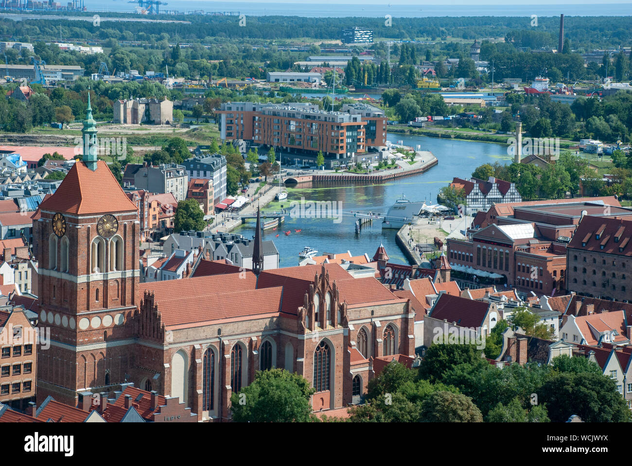 Blick über die Stadt Danzig in Polen Stockfoto