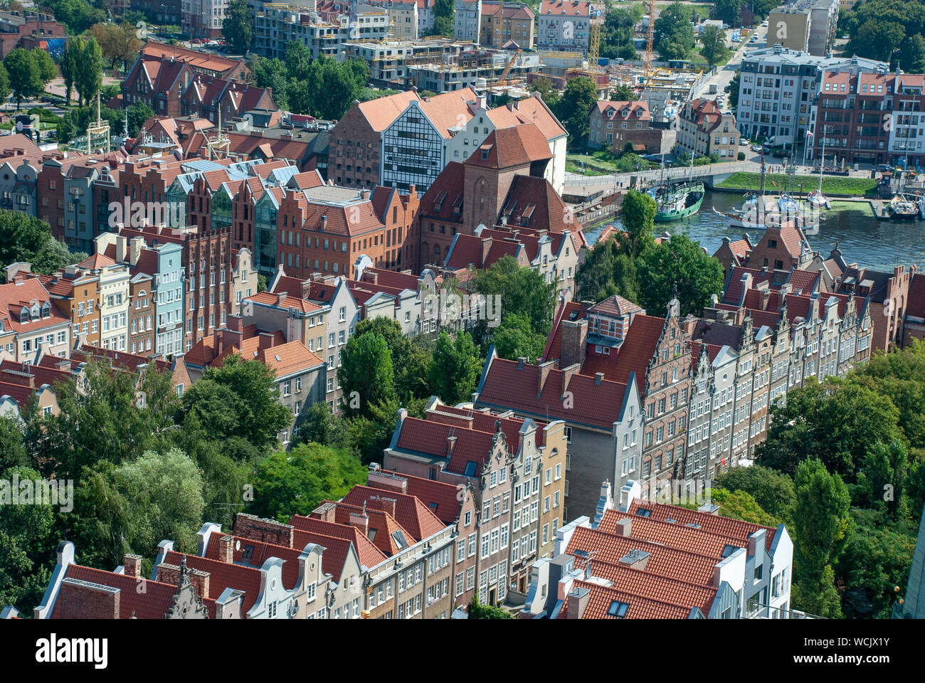 Blick über die Stadt Danzig in Polen Stockfoto