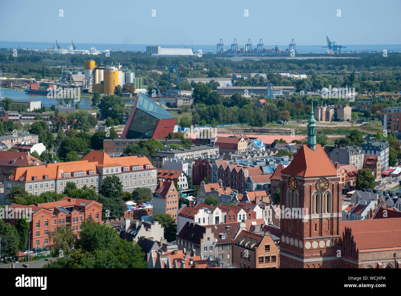 Blick über die Stadt Danzig in Polen Stockfoto