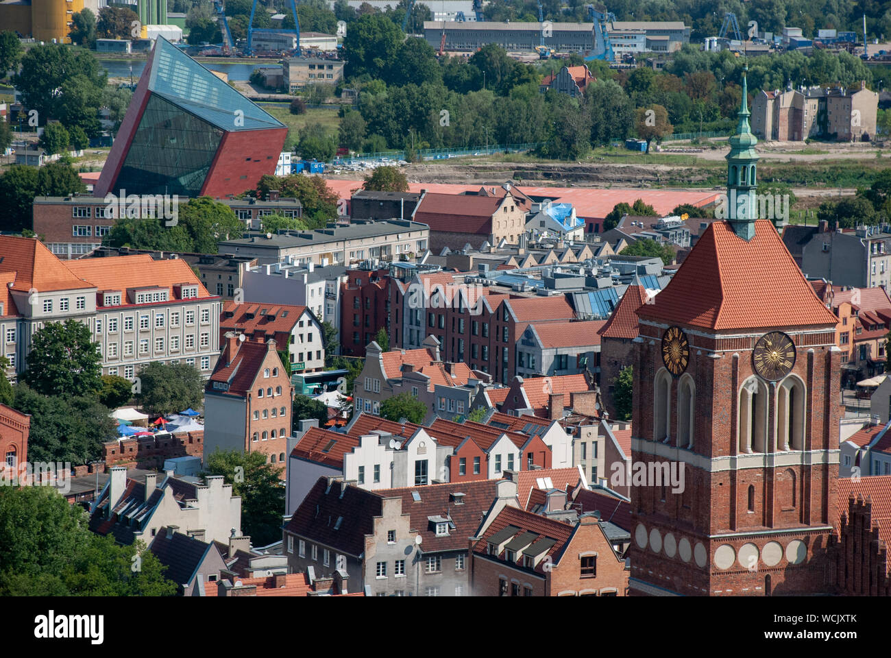 Blick über die Stadt Danzig in Polen Stockfoto