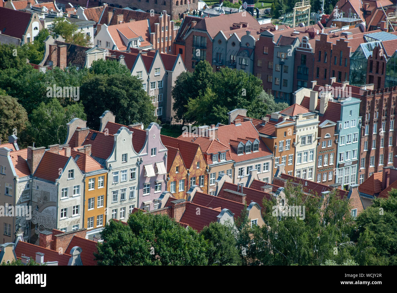 Blick über die Stadt Danzig in Polen Stockfoto