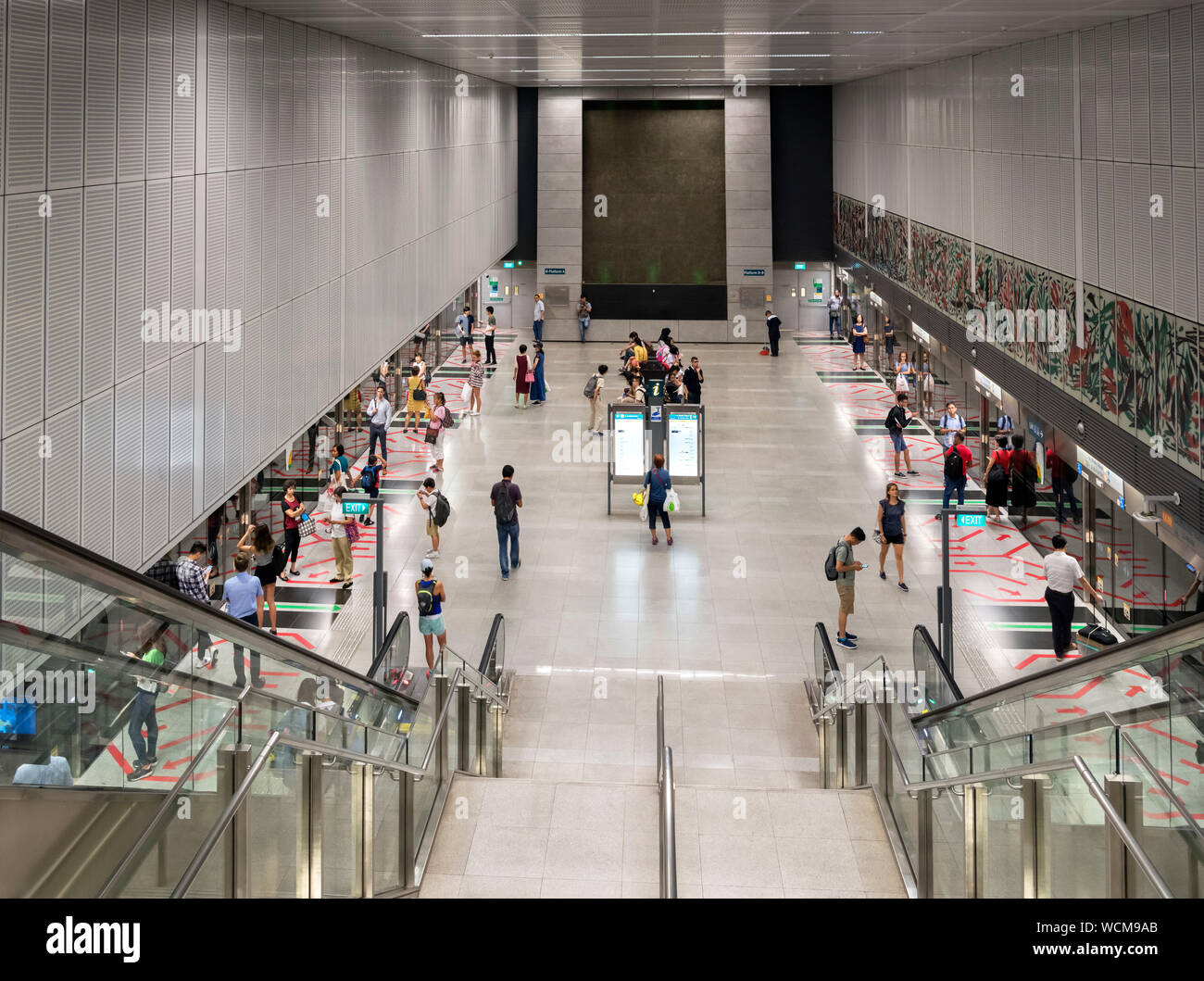 Station auf dem Singapur MRT (U-Bahn), Singapur Stockfoto