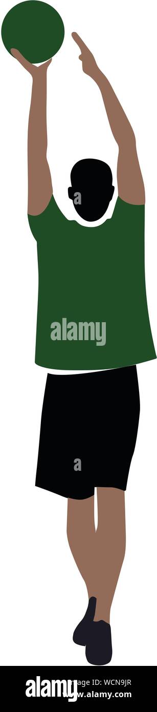 Einfache Basketballspieler Vector Illustration Stock Vektor