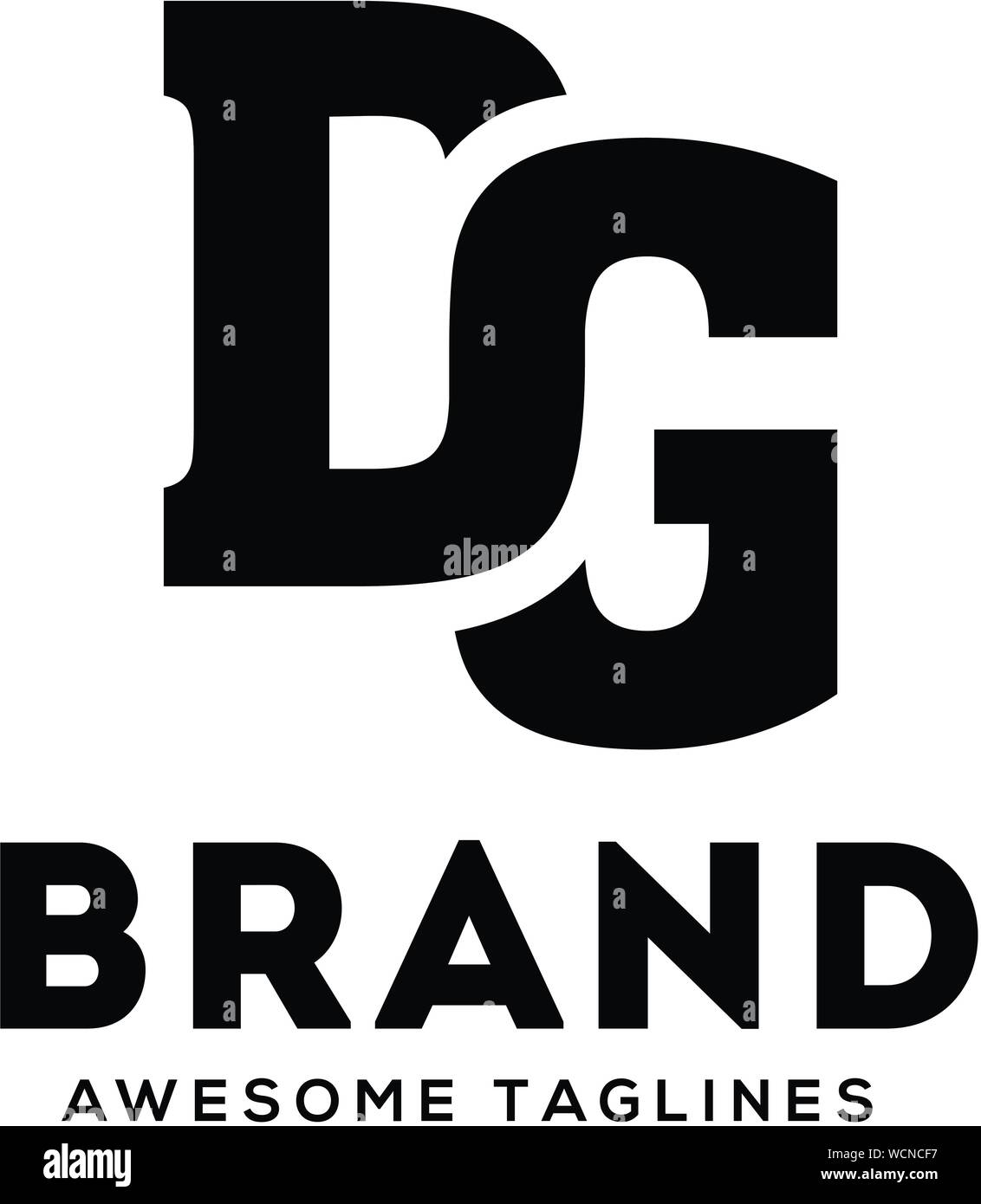 Kreative GD Brief starke und mutige logo Vektor Konzept Stock Vektor