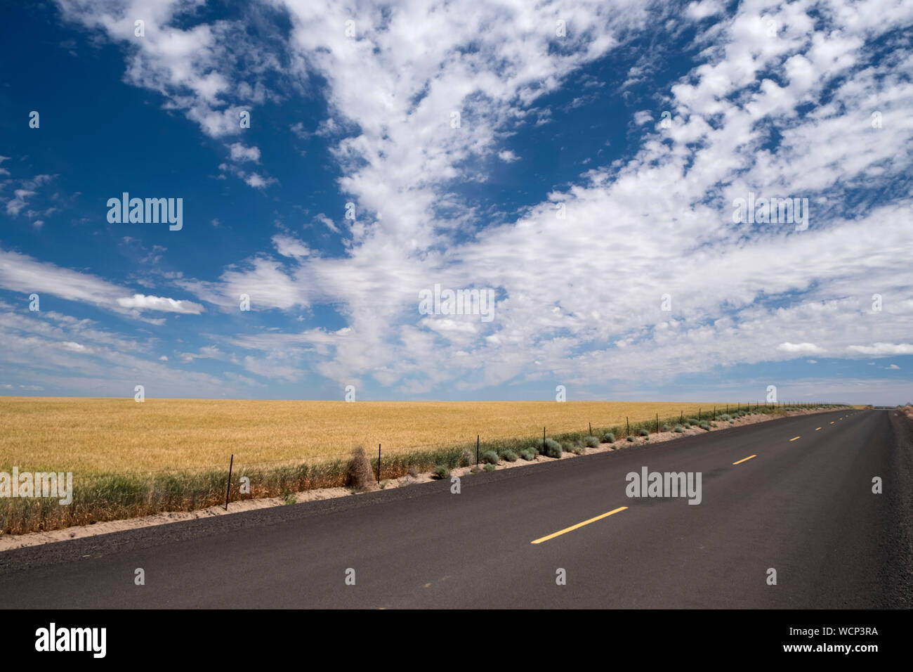 Autobahn in zentralen Oregon Stockfoto