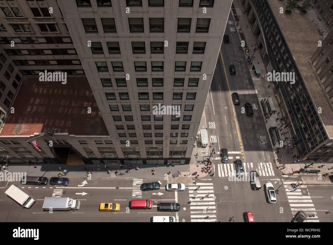New York City, Ansicht von oben Stockfoto