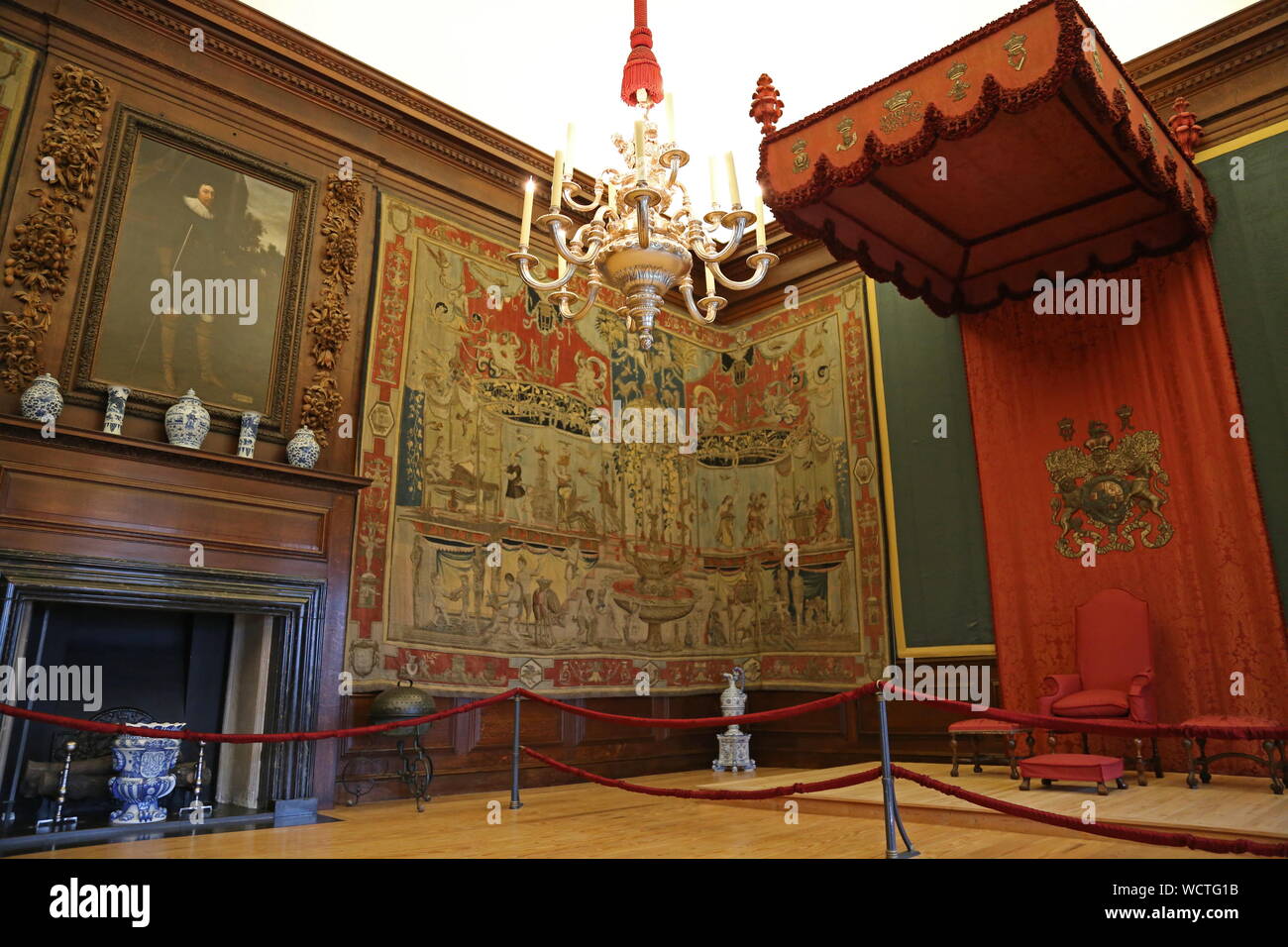 King's Anwesenheit Kammer, Hampton Court Palace, East Molesey, Surrey, England, Großbritannien, USA, UK, Europa Stockfoto