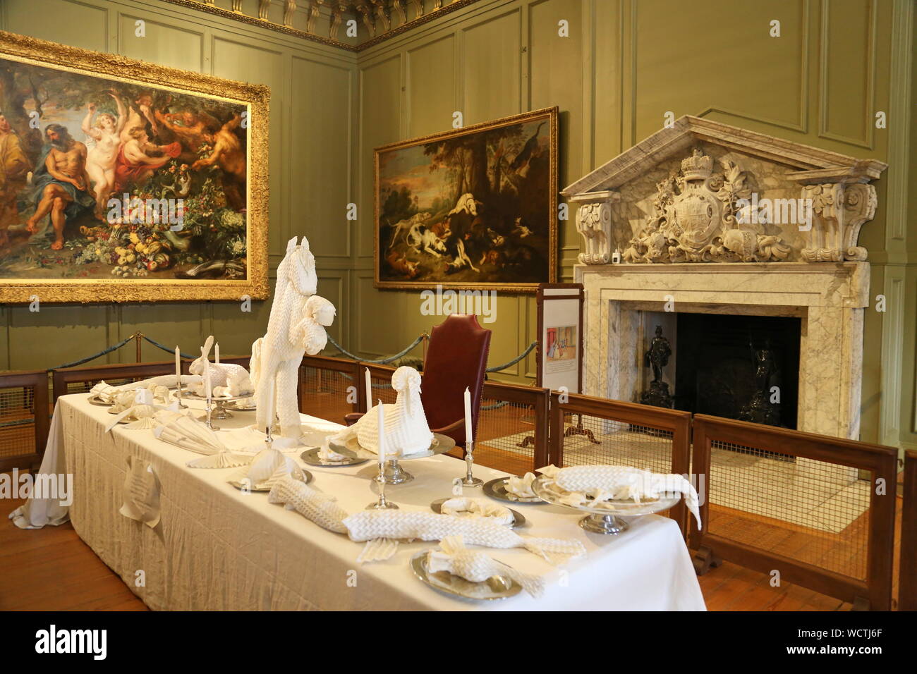 Öffentliche Esszimmer, Hampton Court Palace, East Molesey, Surrey, England, Großbritannien, USA, UK, Europa Stockfoto