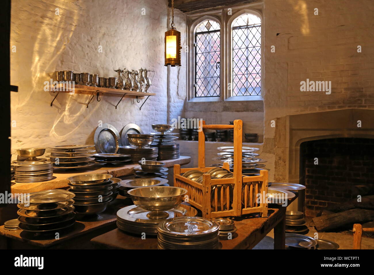Tudor große Küchen, Hampton Court Palace, East Molesey, Surrey, England, Großbritannien, USA, UK, Europa Stockfoto