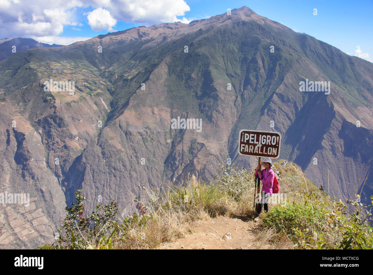 Trekking in Choquequirao Trek, der "anderen Machu Picchu, "Capuliyoc, Apurimac, Peru Stockfoto