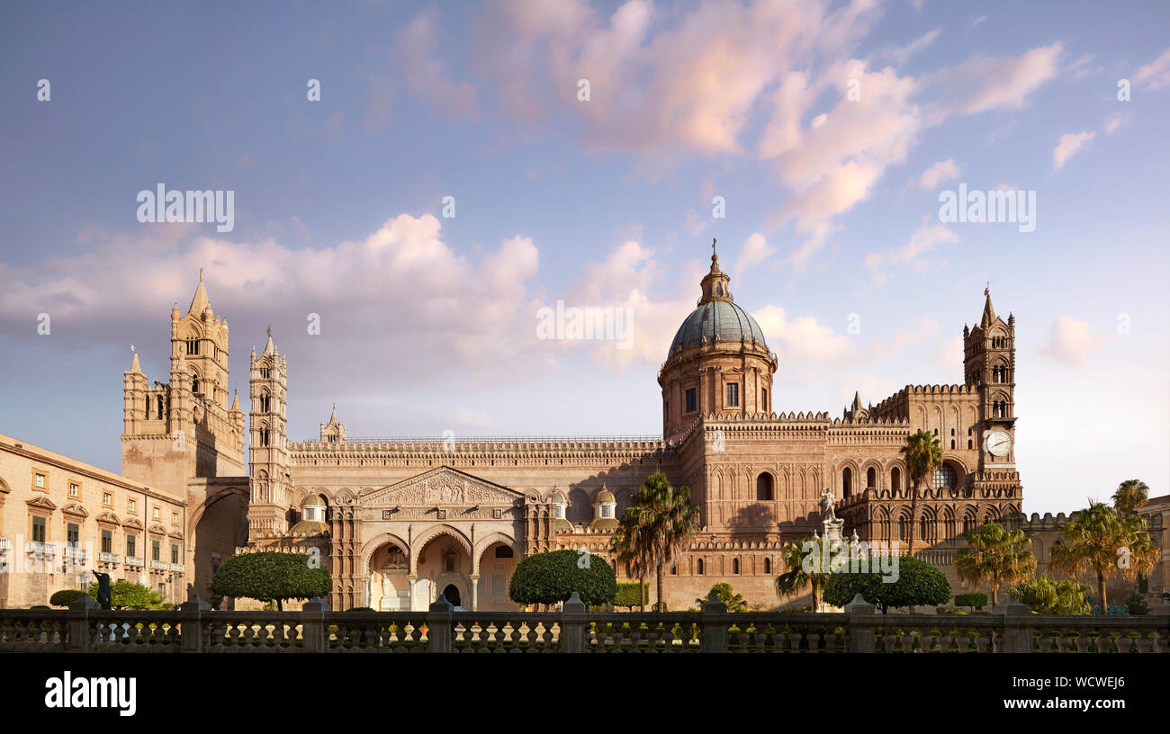 Italien. Palermo, die Kathedrale der Himmelfahrt der Jungfrau Maria. Stockfoto