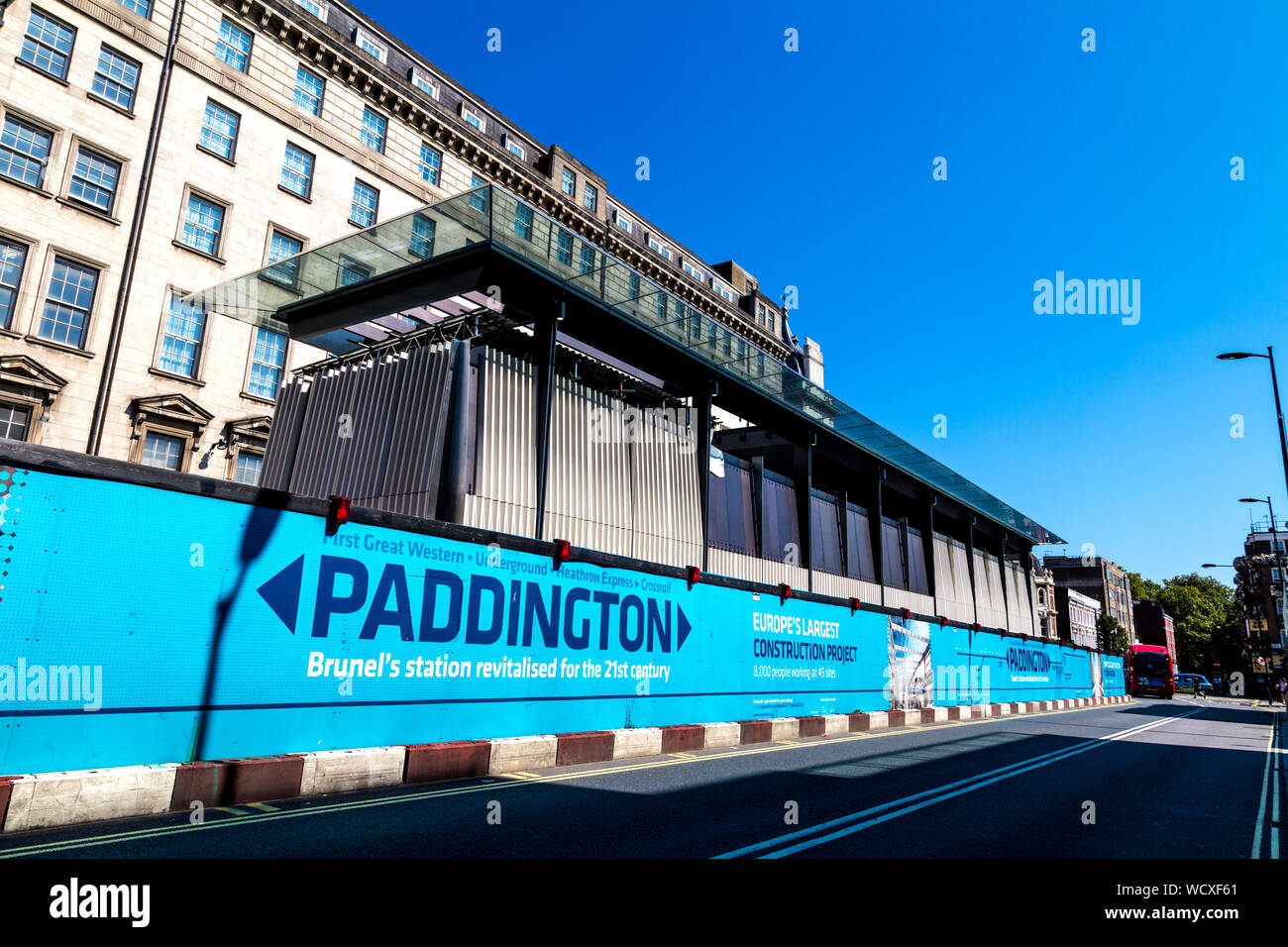 Laufende Crossrail arbeitet an der Paddington Station, London, UK Stockfoto