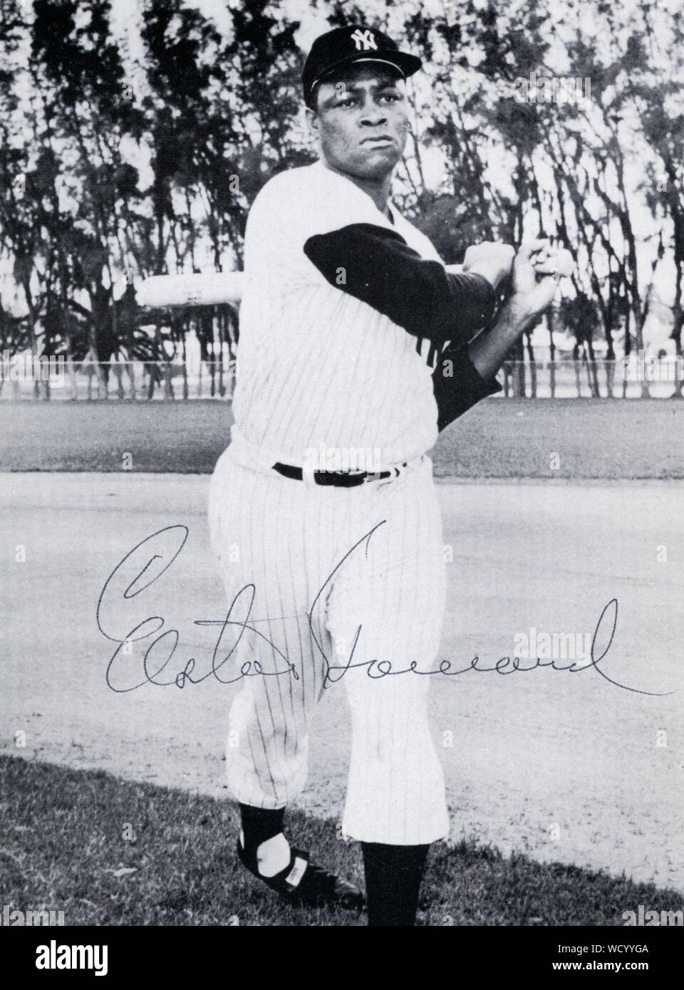 Elston Howard war ein star Baseball spieler mit der New York Yankees in den 1950er und 1960er Jahren. Stockfoto