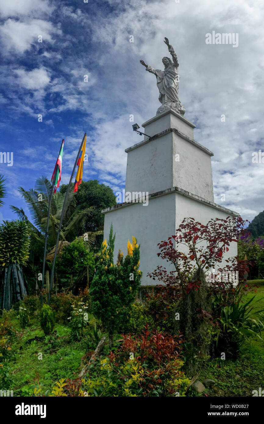 Denkmal von Jesus Christus in Ein Quadrat in Jardin, Antioquia, Kolumbien Stockfoto
