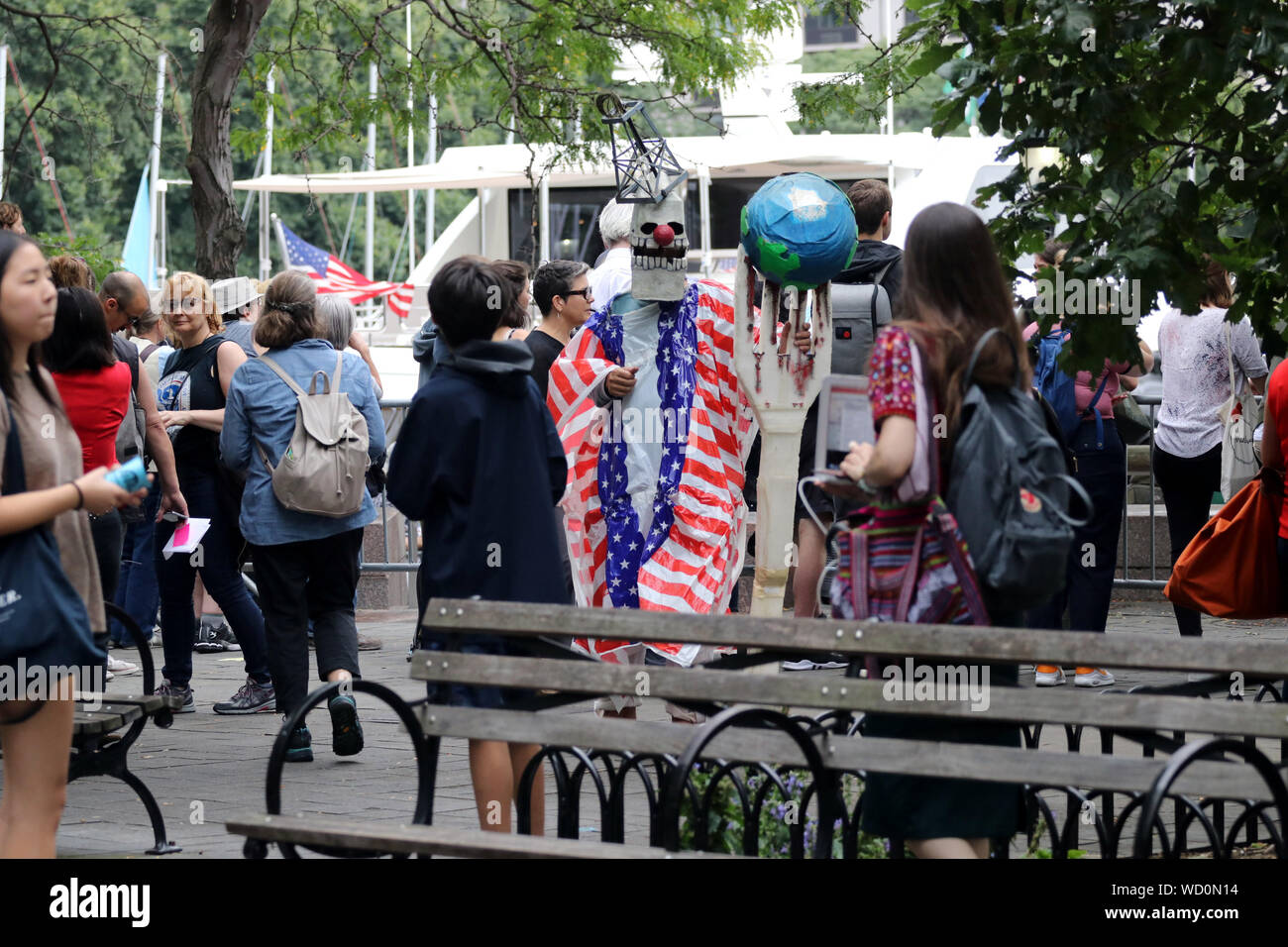 Greta Thunberg Ankunft in New York City, New York, USA Stockfoto