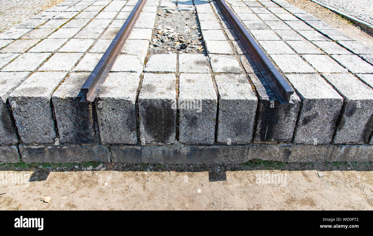 Szenen aus dem Konzentrationslager in Auschwitz und Birkenau Stockfoto