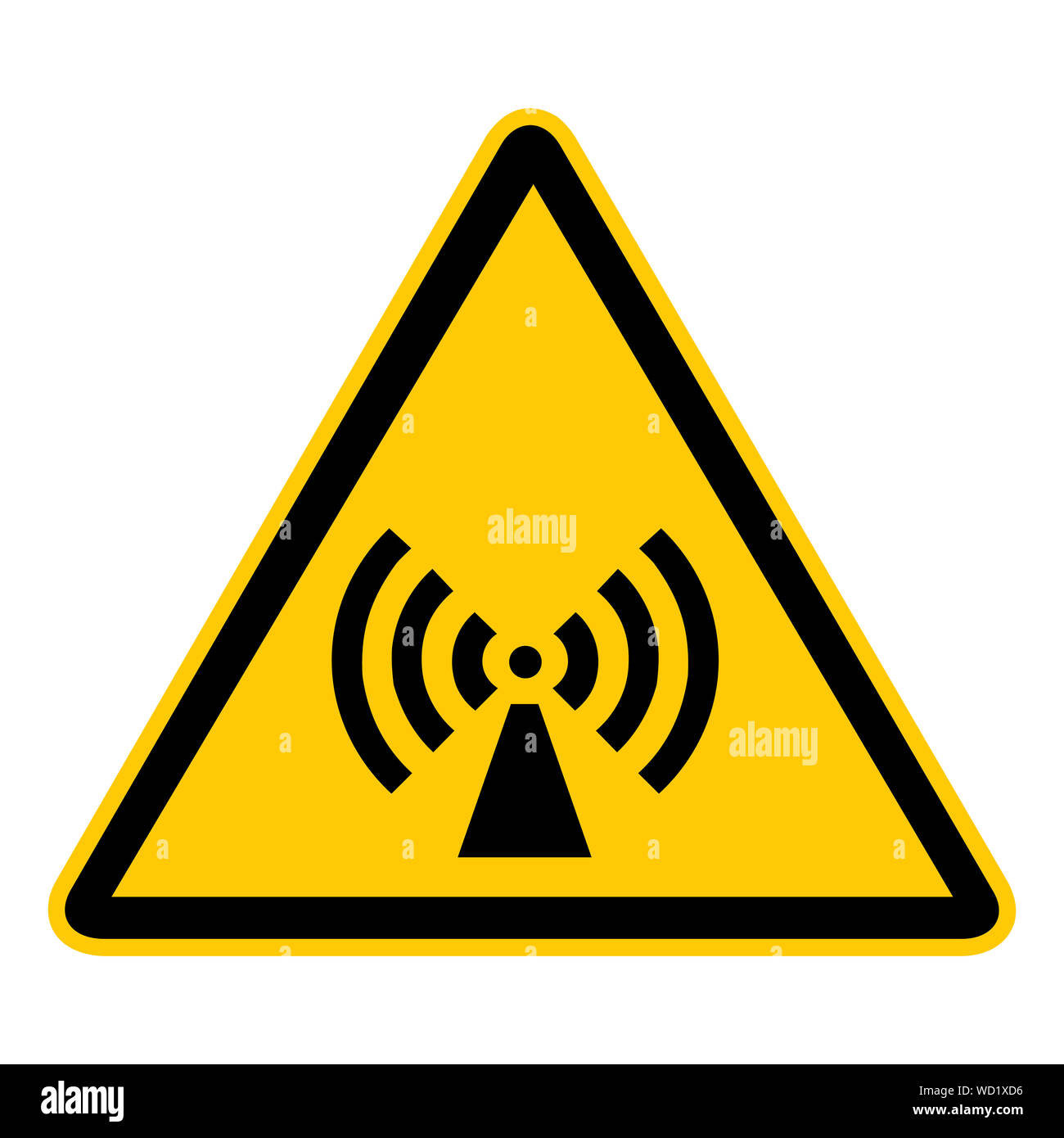 Nichtionisierende Strahlung Gefahr Zeichen Stockfoto