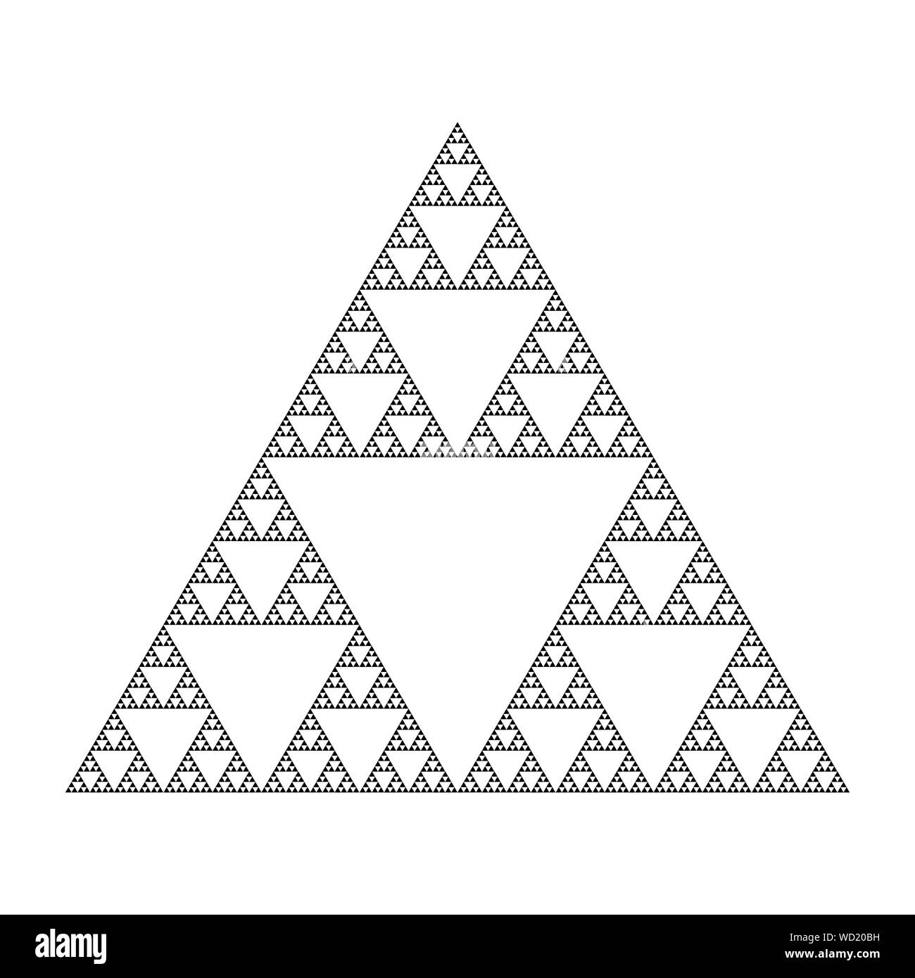 Sierpinski-dreieck Stockfoto