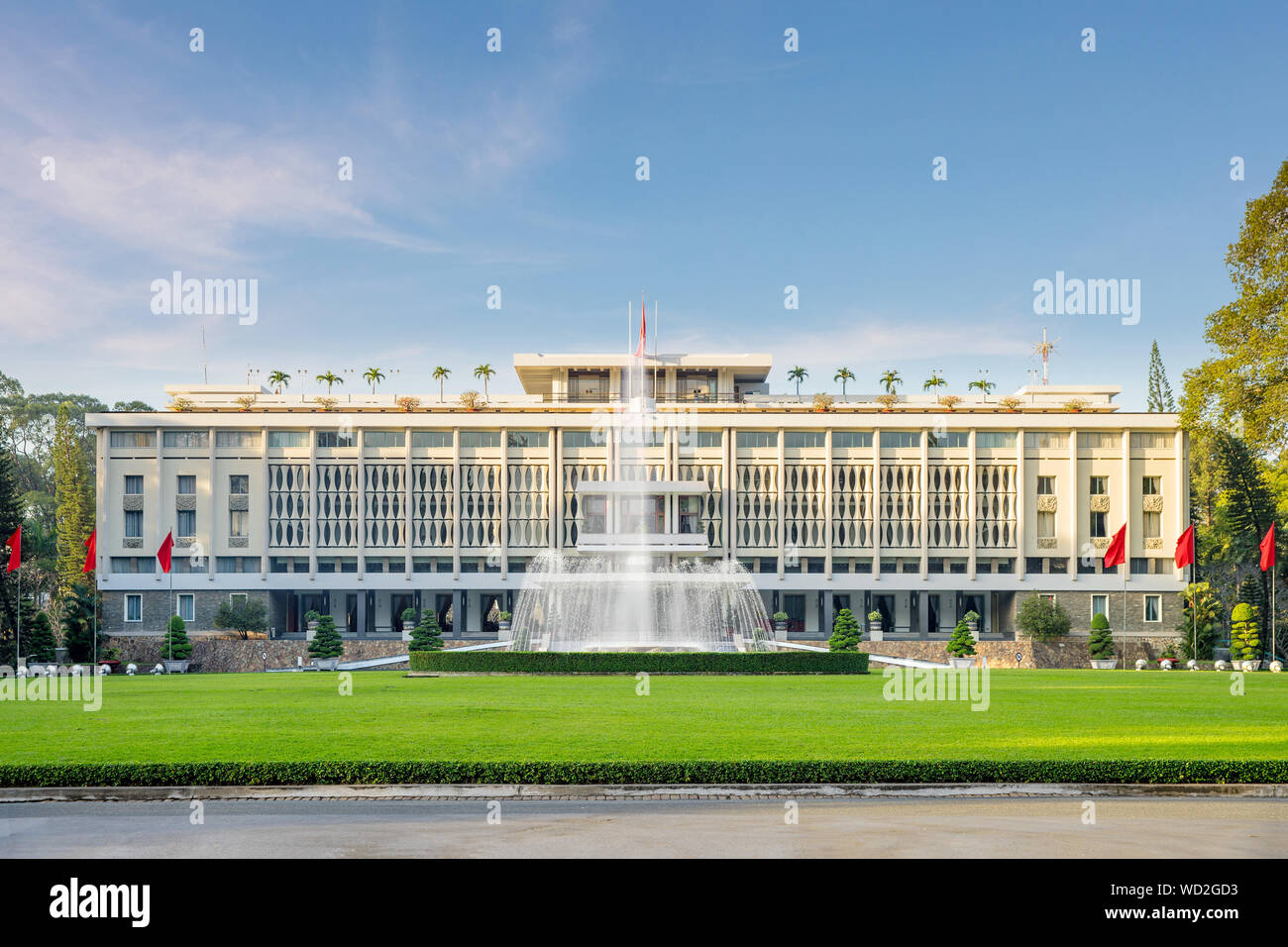 Unabhängigkeit Palace in Ho Chi Minh City, Vietnam. Unabhängigkeit Palace ist als Palast der Wiedervereinigung genannt und wurde 1962-1966 gebaut. Stockfoto
