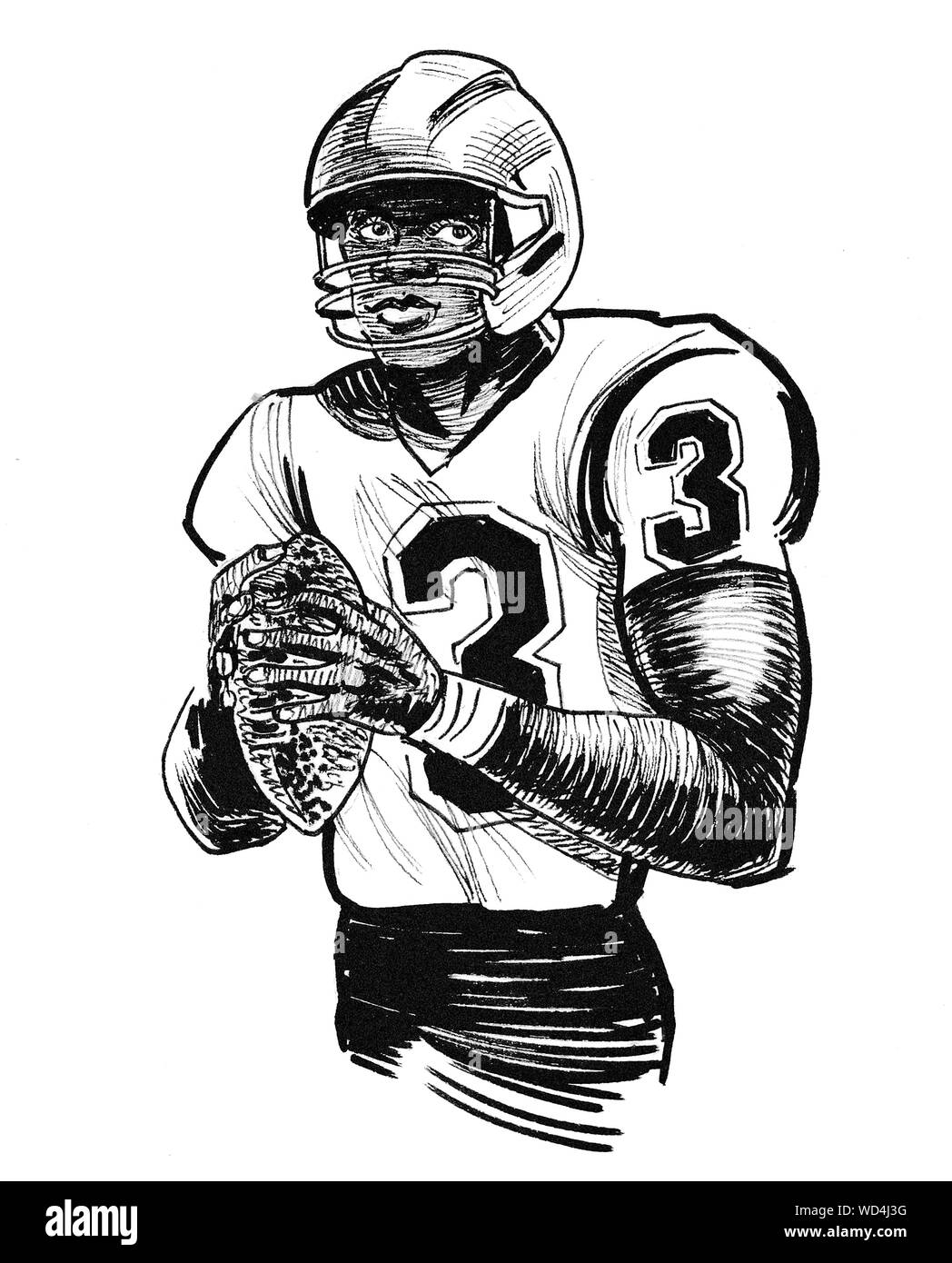 American Football Schwarze Striche Im Gesicht Football helmet sketch -Fotos und -Bildmaterial in hoher Auflösung – Alamy