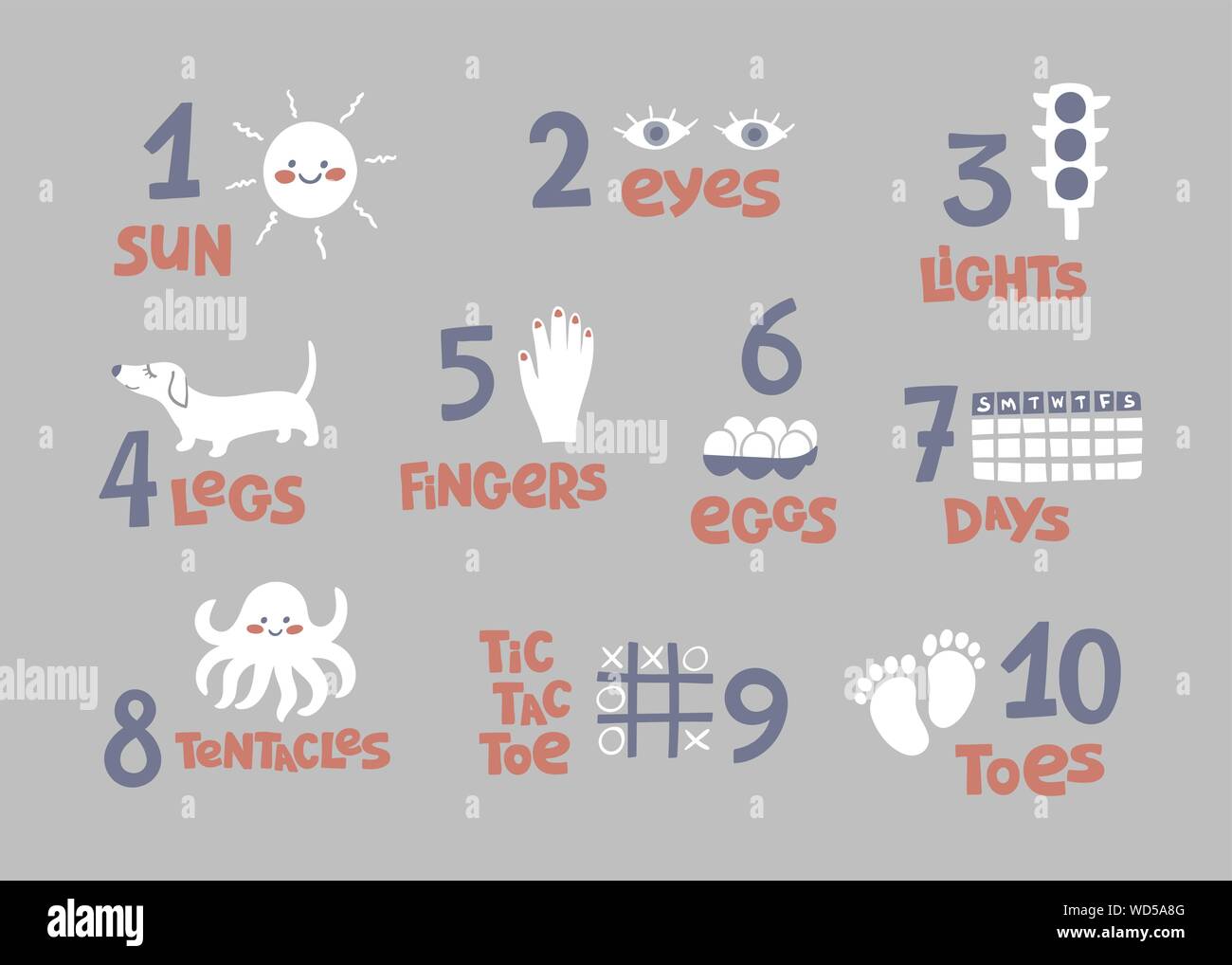 Zahlen und Zählen Praxis druckbare Poster, Arbeitsblatt für Vorschule Zahlen und Zählen Praxis druckbare Poster, Arbeitsblatt für Vorschule