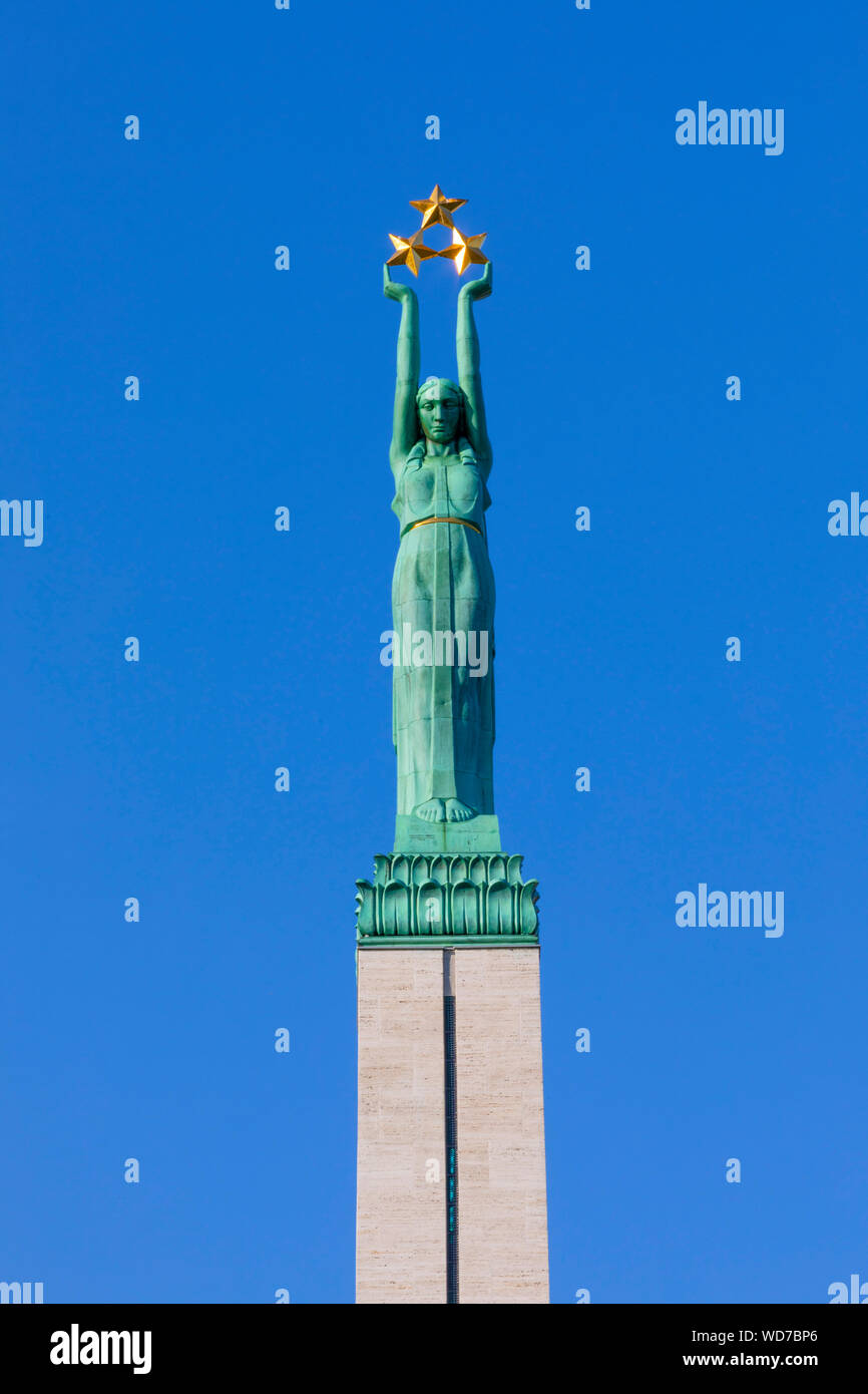 Das Freiheitsdenkmal, Riga, Lettland, Nordeuropa, Stockfoto