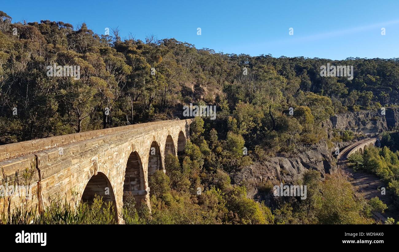 Zig Zag Railway Viadukt, Clarence, NSW Stockfoto