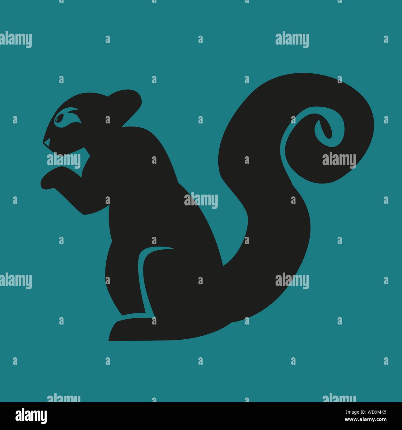 Einfaches elegantes Symbol oder Logo Abbildung: ein Eichhörnchen, isolierte Vektor. Stock Vektor