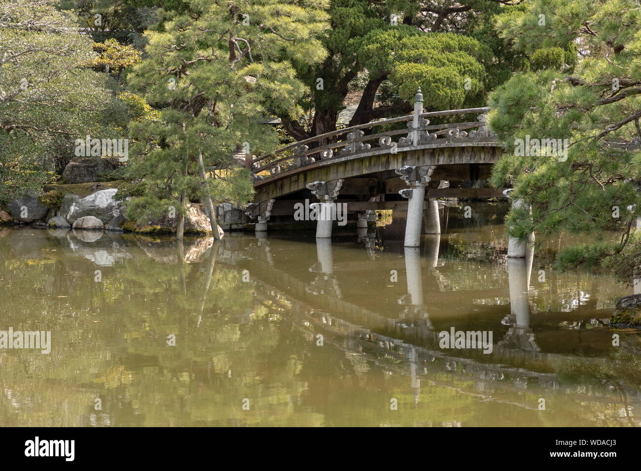 Gärten der Kaiserpalast von Kyoto, Japan. Stockfoto