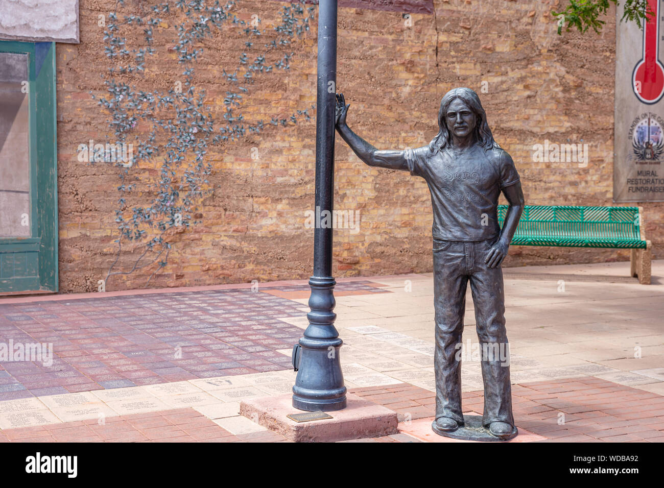 Winslow Arizona, USA. 23. Mai 2019. An der Kreuzung Statue, der historischen Route 66, road trip Stockfoto