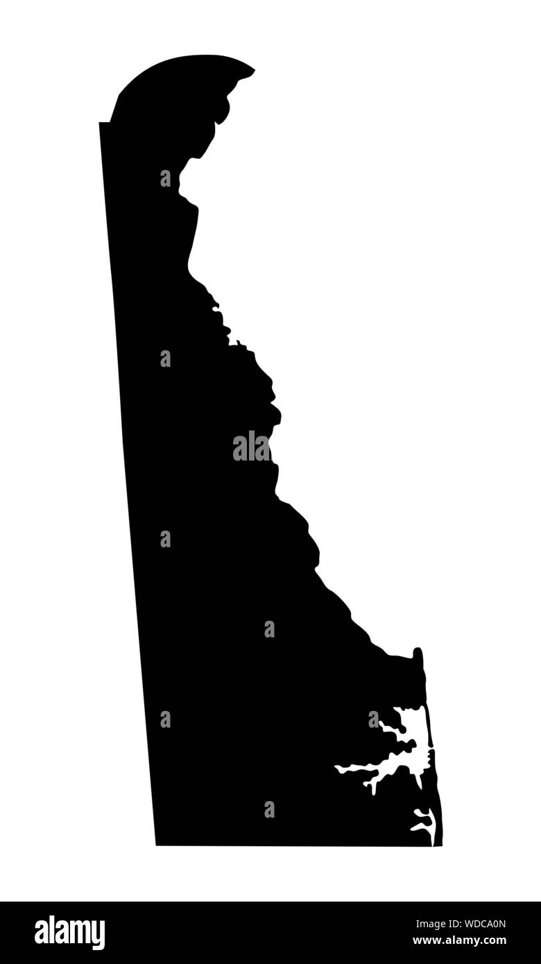 Delaware silhouette Karte Stock Vektor